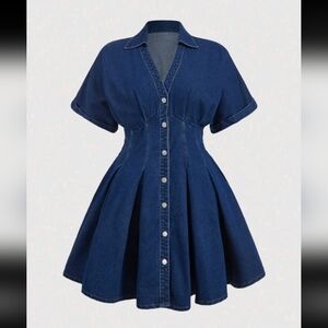 Denim Button-Up Dress